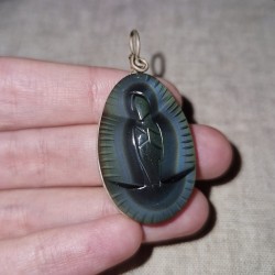 Pendentif obsidienne œil céleste