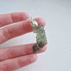 Pendentif Moldavite de Besednice "Jezkovna" - Guidance spirituelle