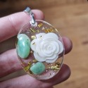 Pendentif orgonite et chrysoprase ~ Renouveau